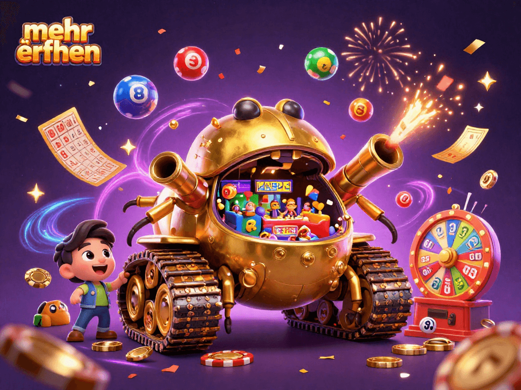 Experience the excitement of casinos with mehr erfahren in this dynamic 3D illustration showcasing gambling elements.