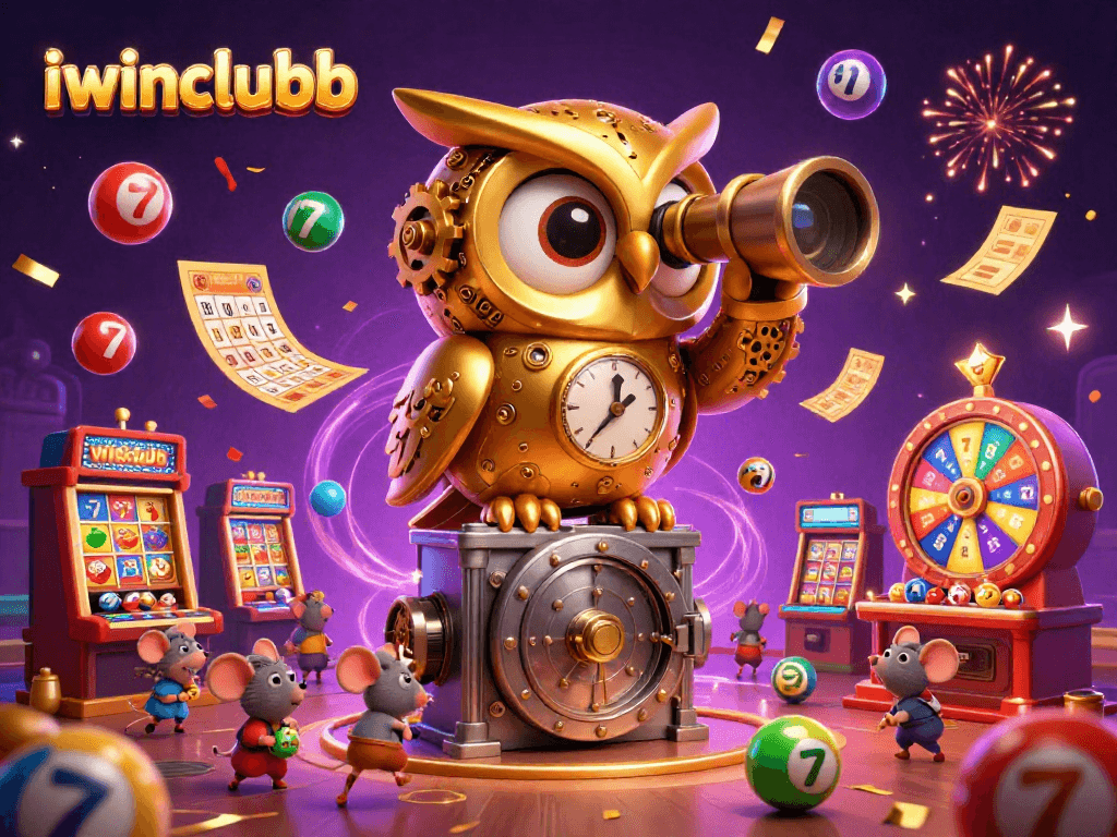 Iwinclubb brings exhilaration with a vibrant 3D casino scene filled with lively characters and game elements.