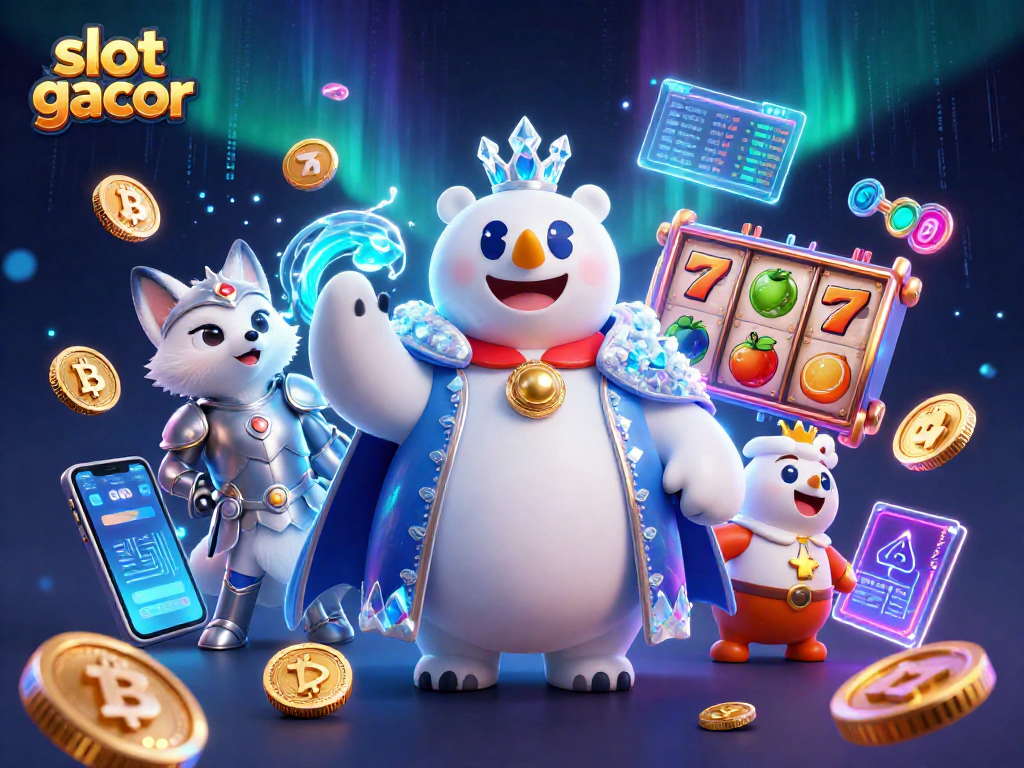 Slot gacor yang mengasyikkan dengan simbol buah dan jackpot di sekelilingnya.