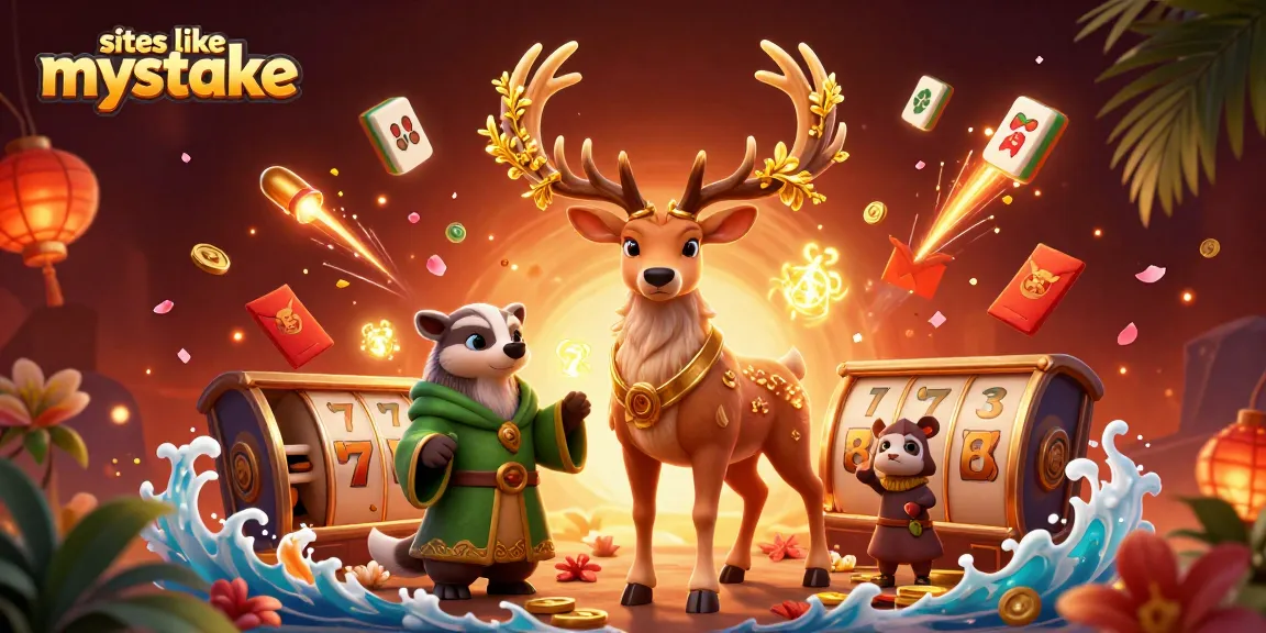 Experience thrilling gameplay on sites like mystake with vibrant 3D casino illustrations.