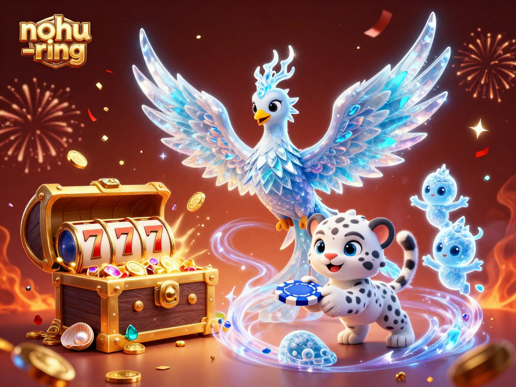 Spin to win big with nohu-ring in this magical casino adventure featuring vibrant casino symbols.