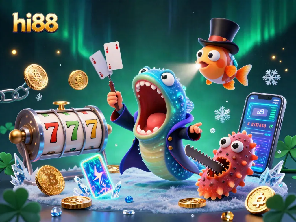 Join the thrilling gaming world of hi88 with cartoon characters bringing casino excitement to life.