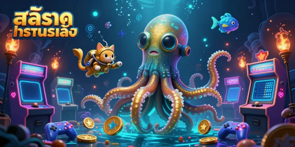 เล่นเกม สล็อตทดลองเล่น กับมอนสเตอร์ทะเลมหาสมุทรในภาพ 3D สุดอลังการ