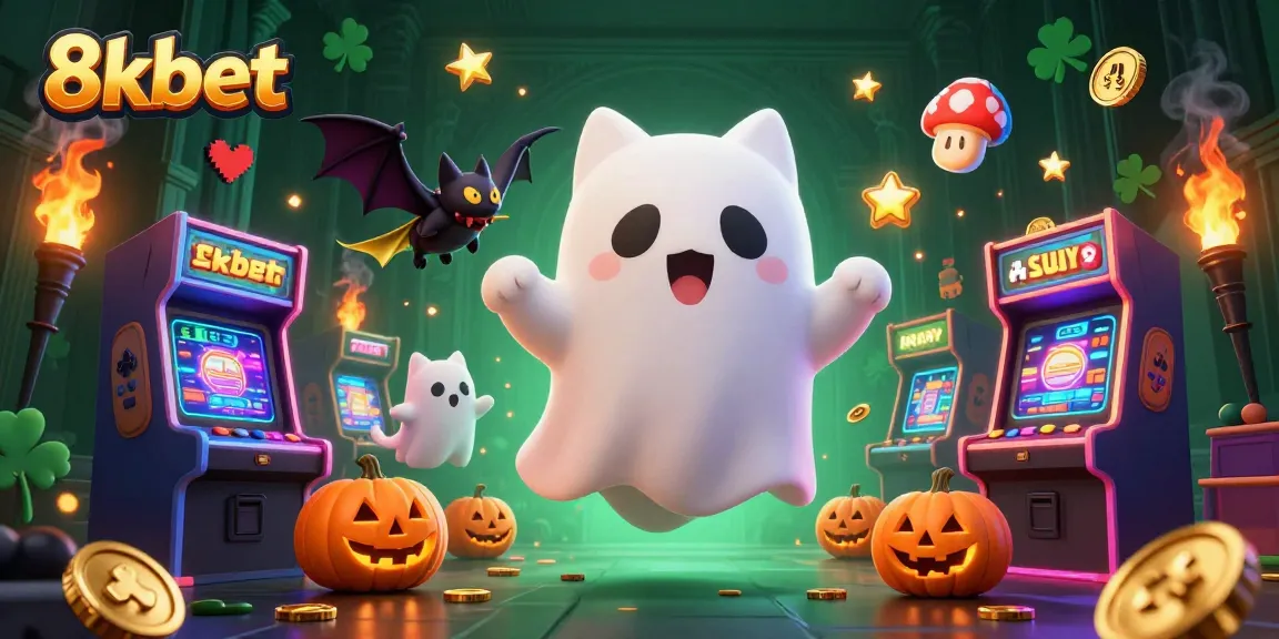 Engage with thrilling 8xbet casino games surrounded by ghostly fun and Halloween spirit.
