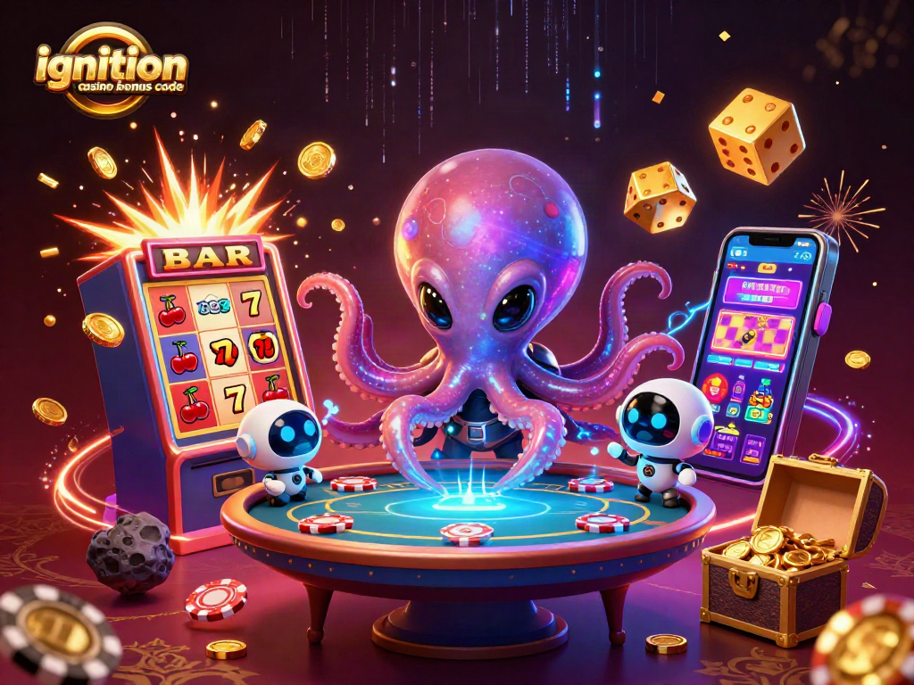 Join the excitement with Ignition Casino Bonus Code at this vibrant cosmic poker scene.
