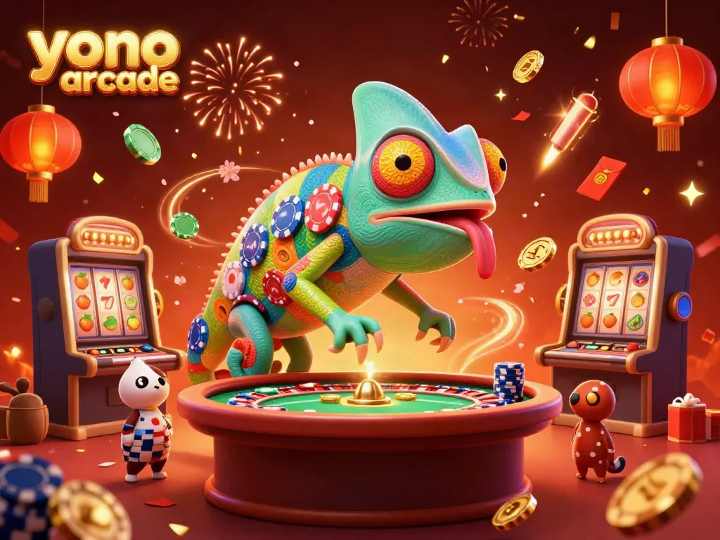Experience the exciting action and vibrant visuals of yono arcade in this dynamic casino scene.