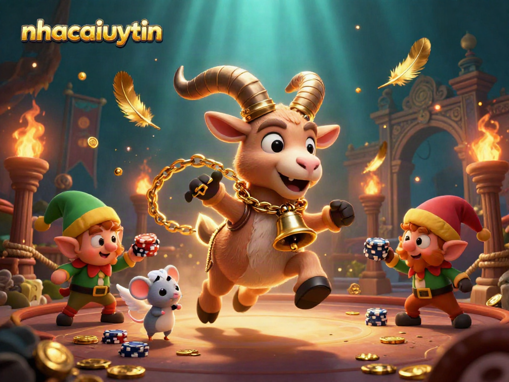 Engage in thrilling games at nhacaiuytin's lively holiday-horror casino scene.