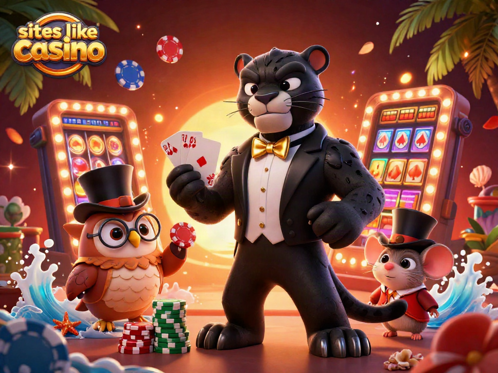 Experience thrilling gameplay at sites like wild casino with stylish 3D characters and vibrant casino elements.