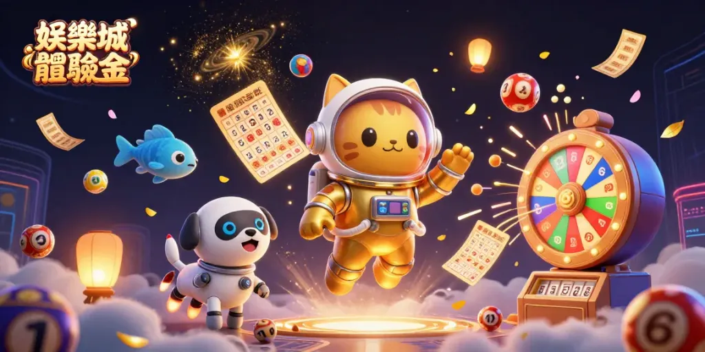 娛樂城體驗金新會員免費領取金額與規則概述，表示多種遊戲的緊湊場景。