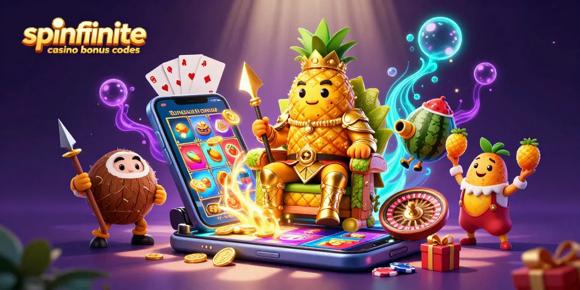 Engage with spinfinite casino bonus codes in a vibrant, action-packed casino scene.