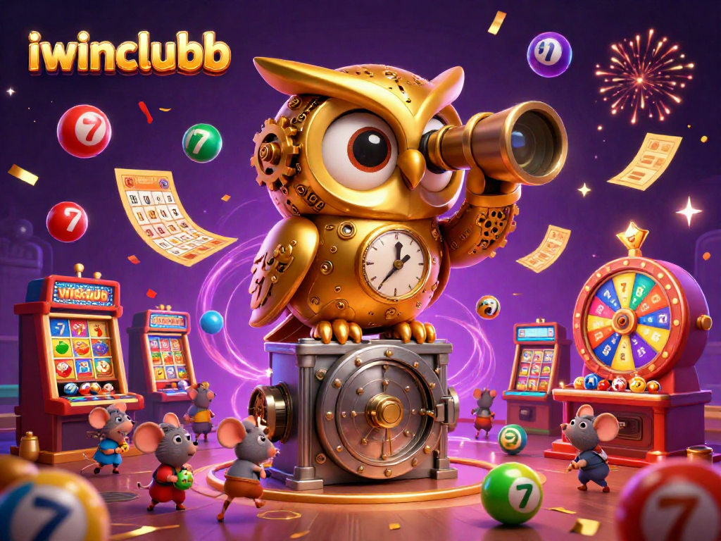 Iwinclubb brings exhilaration with a vibrant 3D casino scene filled with lively characters and game elements.