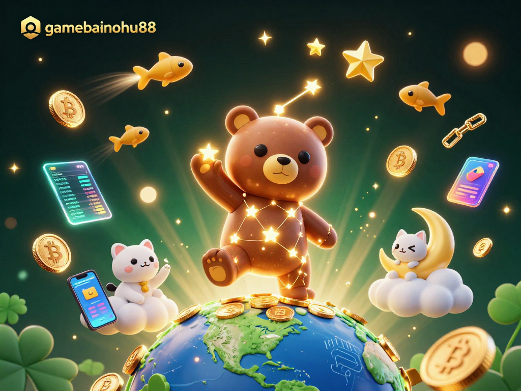 Experience thrilling gameplay with gamebainohu88, collecting digital coins in a vibrant casino atmosphere.
