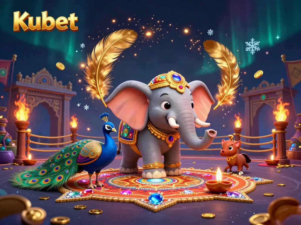Experience thrilling gameplay at Kubet with a vibrant and dynamic 3D casino scene showcasing excitement through rich visuals.