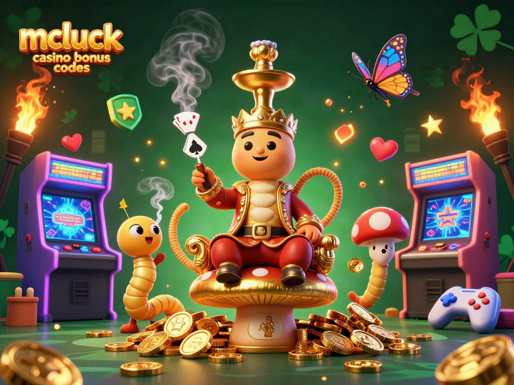 Engage with exciting mcluck casino bonus codes in a captivating 3D casino-themed scene.