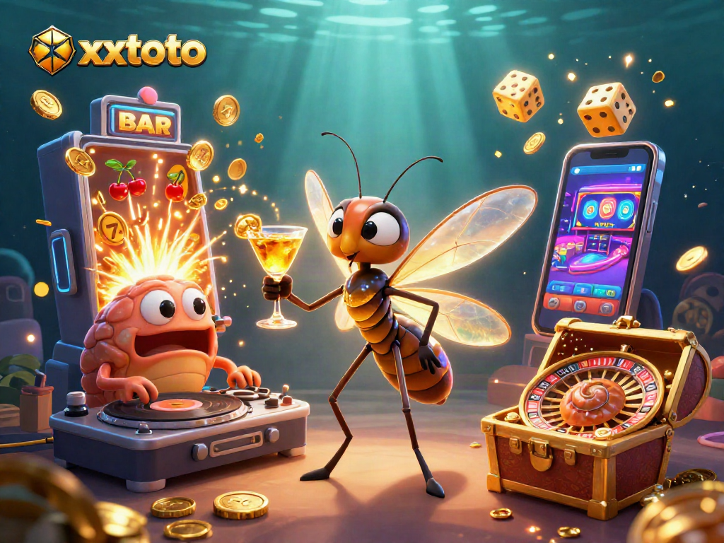 xxtoto menghadirkan kasino dengan simbol Jackpot dan karakter unik di bawah laut
