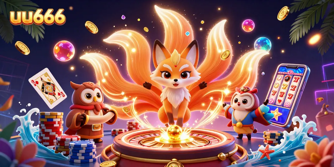 Experience thrilling gameplay at uu666 featuring vibrant 3D characters and dynamic casino elements.