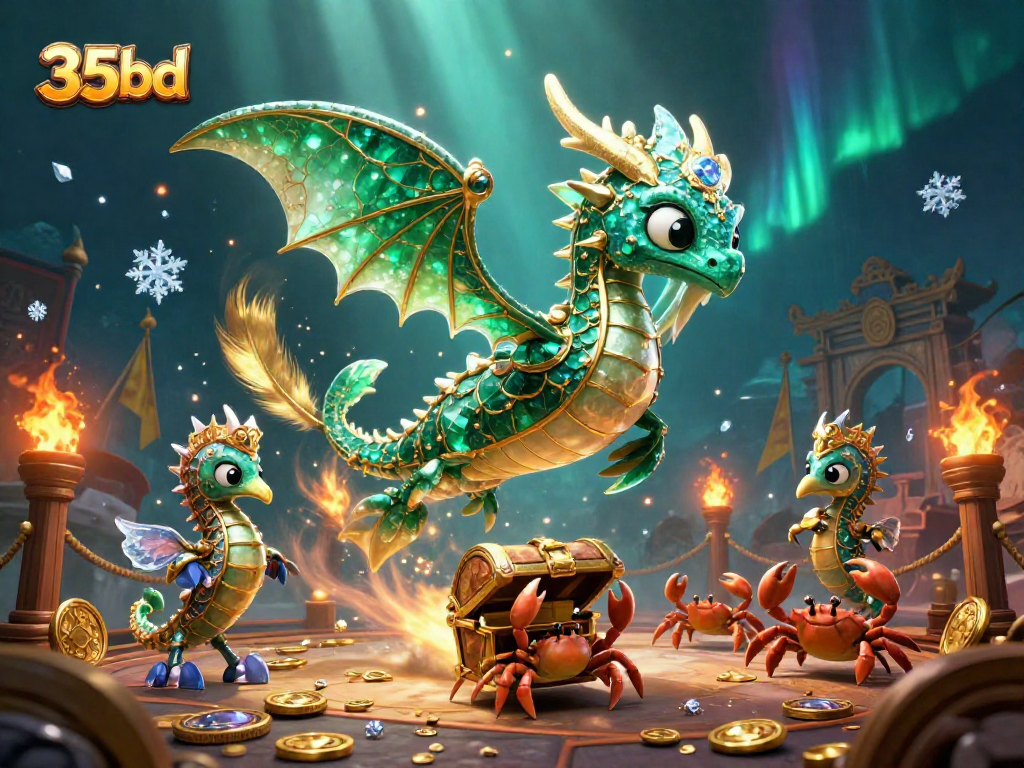 Experience thrilling casino vibes with the enchanting design of 35bd's underwater treasure scene.