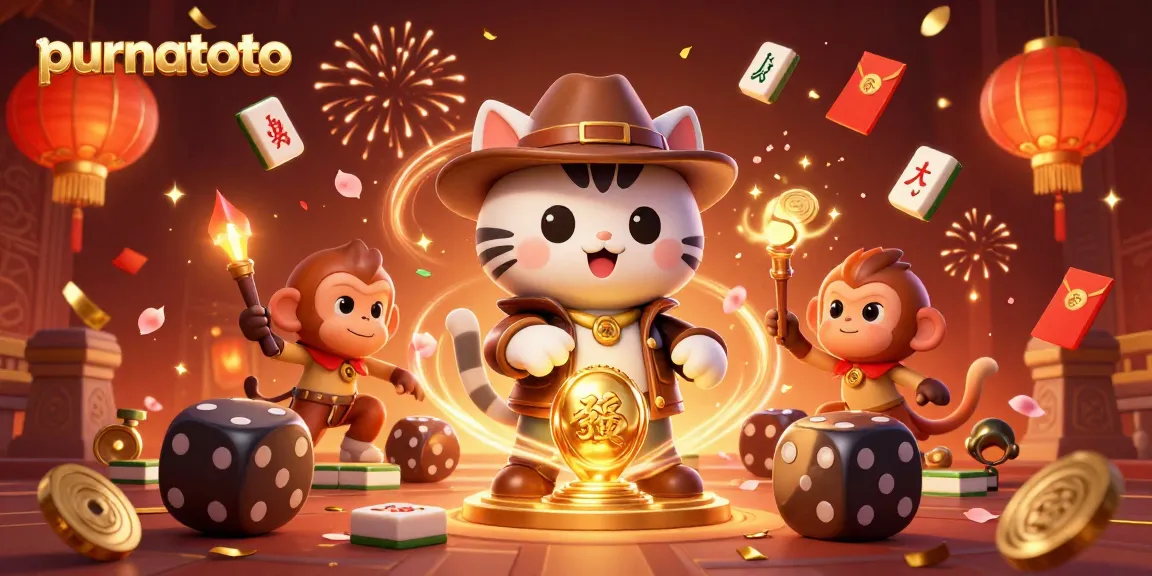 Purnatoto menampilkan petualangan kucing arkeolog dan monyet penuntun yang dinamis di kasino online.