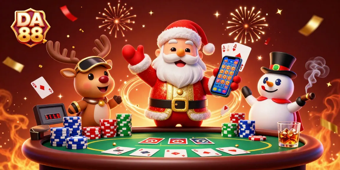 Play engaging casino games and win with DA 88 in a festive online gambling scene.