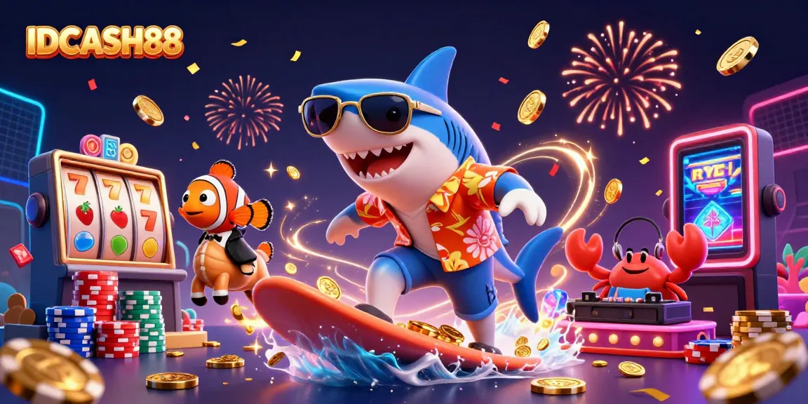 Experience thrilling gameplay and vibrant visuals with IDCASH88's rich casino scene featuring iconic symbols.