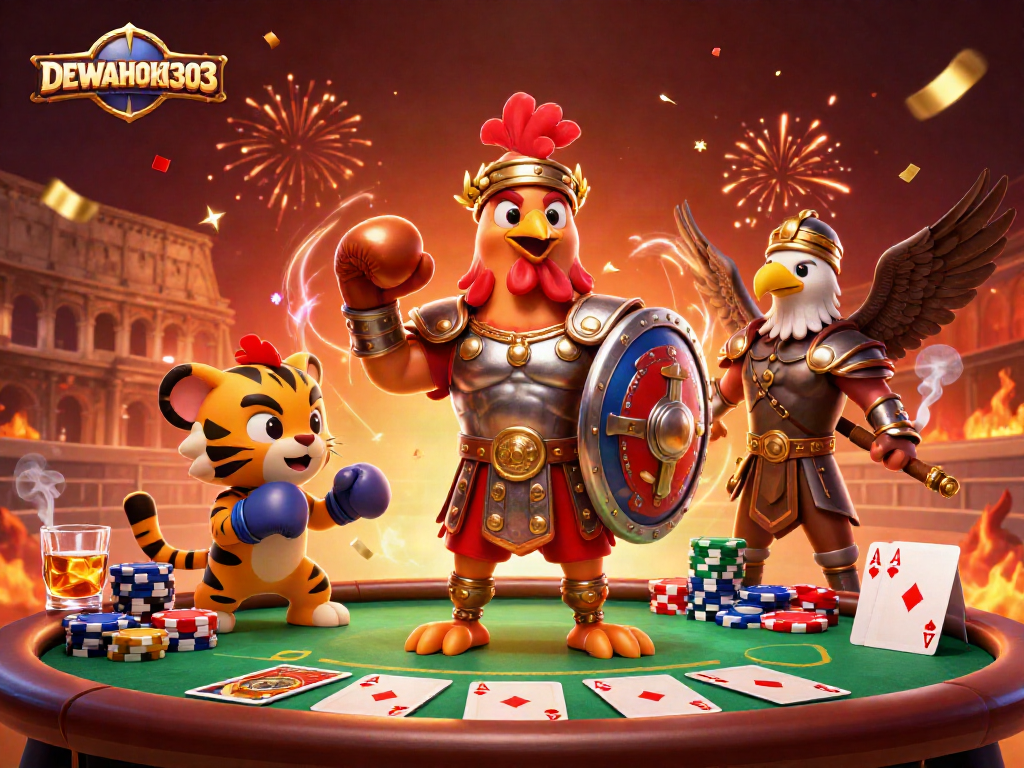 DEWAHOKI303 menampilkan poker yang mendebarkan dengan karakter unik dalam suasana kasino.