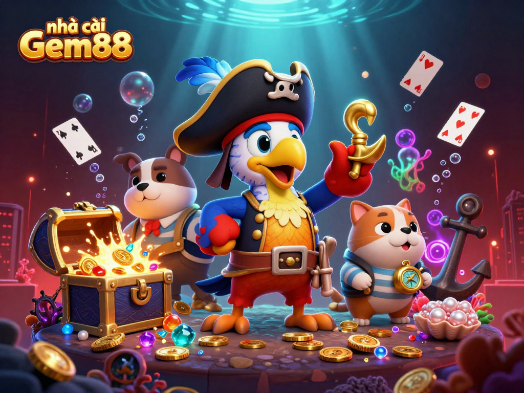 Join the excitement with nhà cái Gem88's vibrant gambling scene featuring colorful gaming elements.