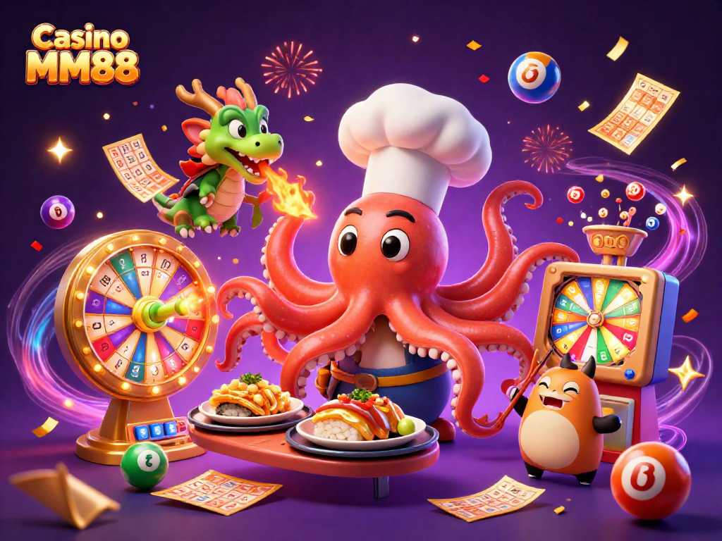 Engage with the thrilling action at Casino MM88 featuring vibrant characters and exciting game elements.