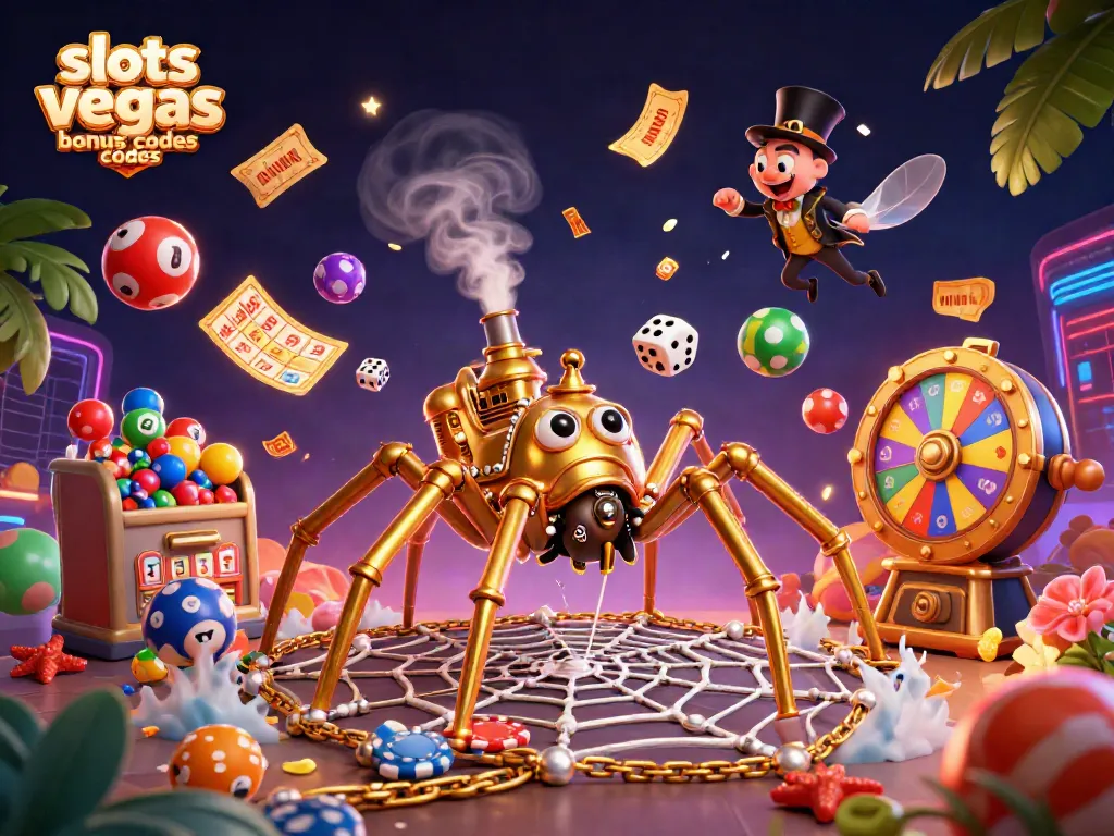 Experience the excitement of slots of vegas bonus codes with thrilling casino elements in a vibrant 3D scene.
