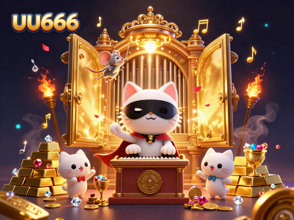 Experience the thrill of uu666 with an enchanting casino scene, showcasing vibrant 3D characters and treasures.