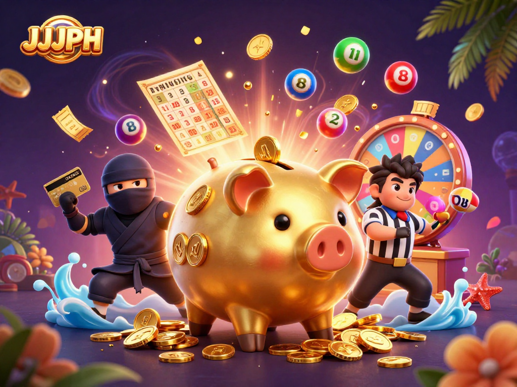 Makikita sa JJJPH ang magagarang simbolo ng laro sa isang masayang pagtutulungan ng mga tauhan sa casino.