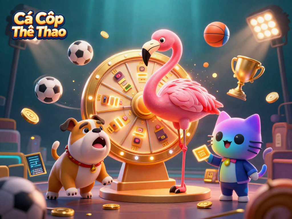 Engage in Cá Cược Thể Thao with exciting sports betting visuals featuring dynamic characters and vibrant elements.