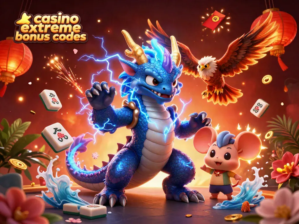 Engage with Casino Extreme bonus codes for thrilling gameplay and lucrative offers in this vibrant illustration.