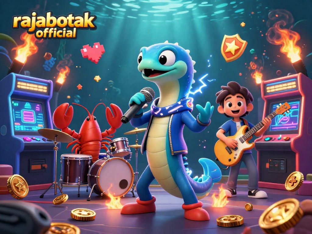 Watch rajabotak official as electric eel entertains in a vibrant underwater casino stage.