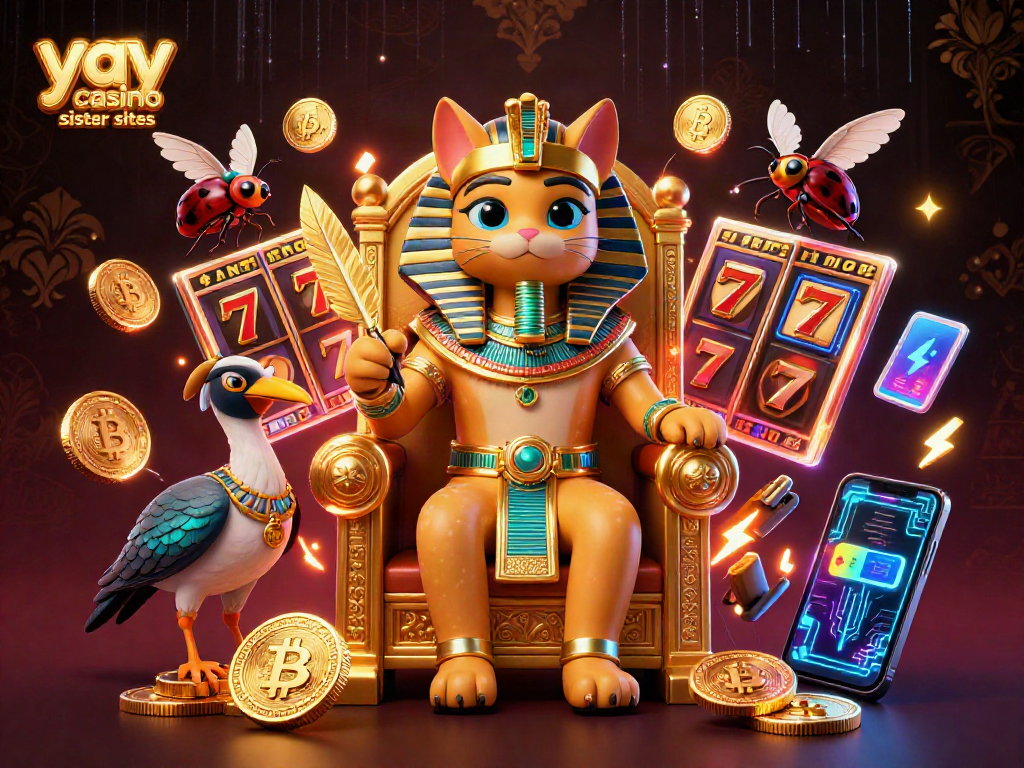 Win big with yay casino sister sites using vibrant slot games and engaging pharaoh-themed visuals.