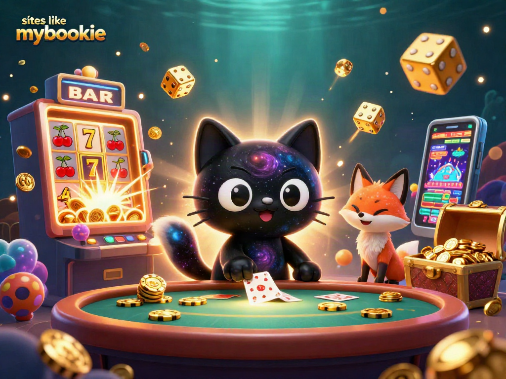 Experience thrilling gameplay at sites like MyBookie with vibrant casino characters and actions.