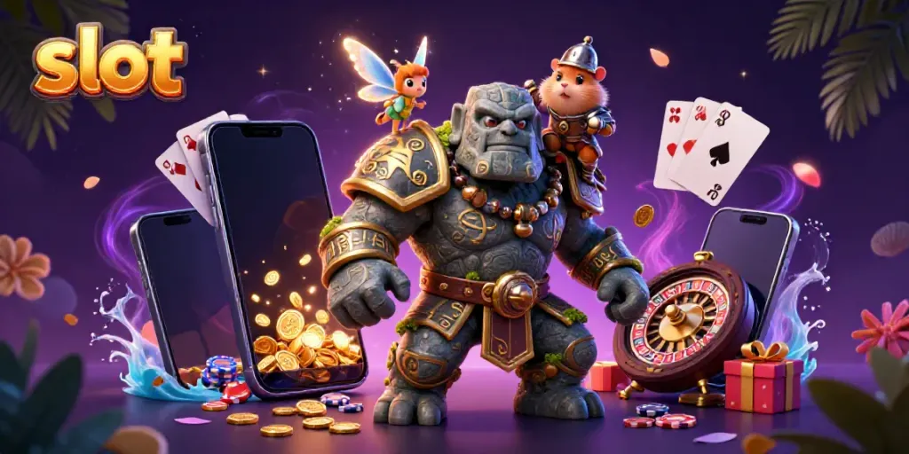Menggoda pemain dengan slot bergulir di antara golem mistis dan peri ajaib di kasino