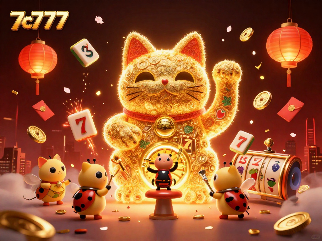 Engage with the vibrant 7c777 casino world where a lucky cat brings winnings to players.