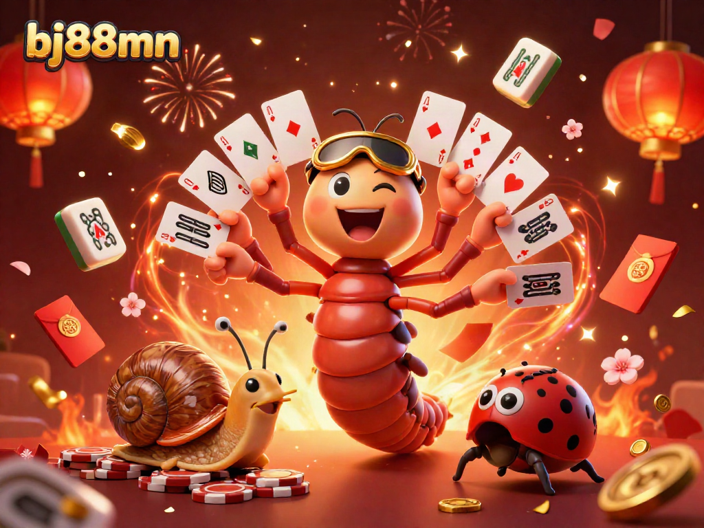 Experience vibrant gaming action at bj88mn with lively characters and rich casino elements.