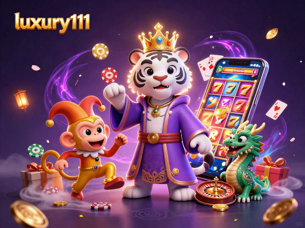 Experience the excitement of luxury111 casino games with lively characters and vibrant slot action.