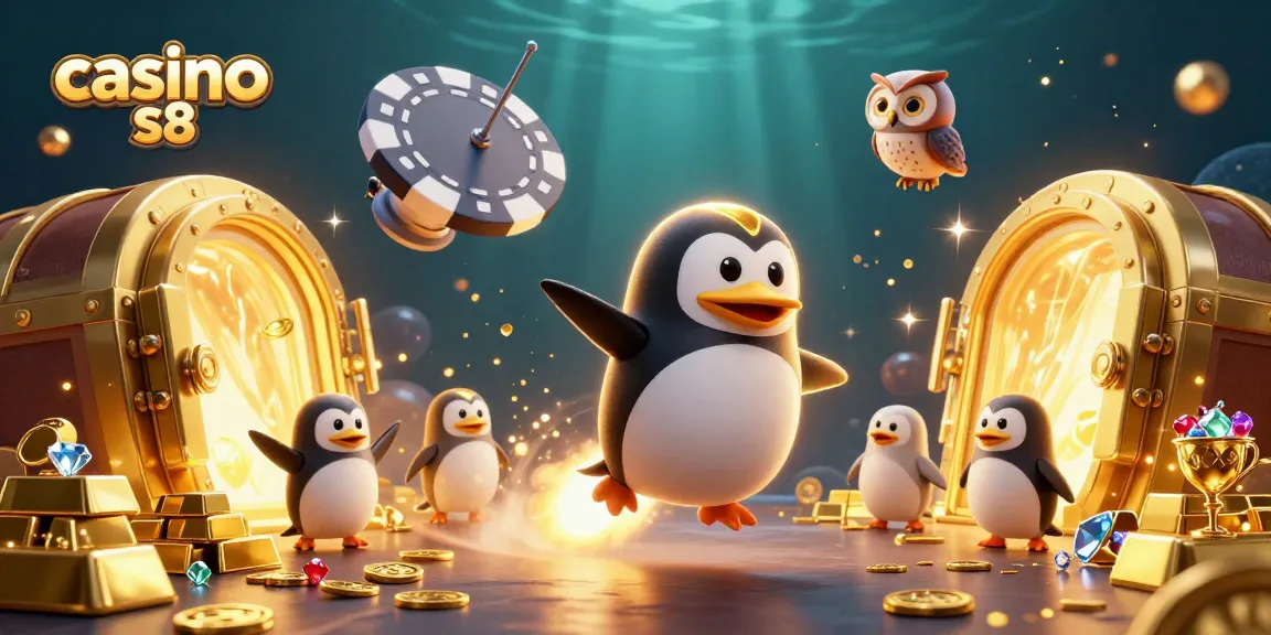 Win exciting prizes at casino s8 with a colorful 3D penguin adventure!