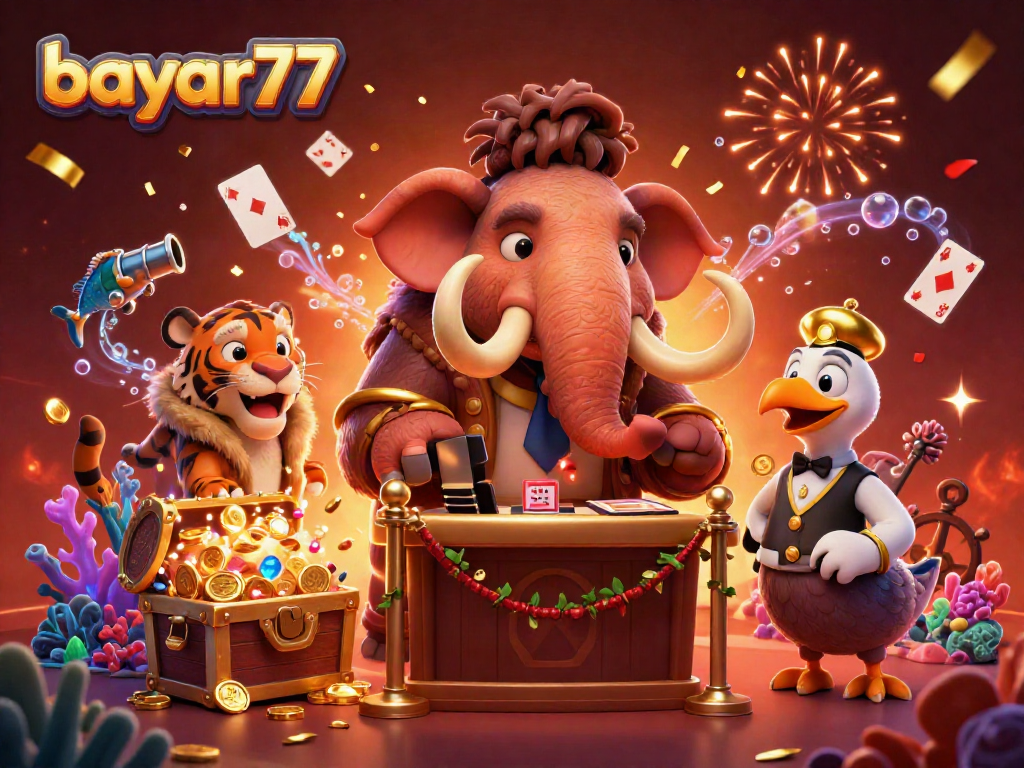 Experience online gaming at bayar77 with vibrant casino characters and exciting elements.