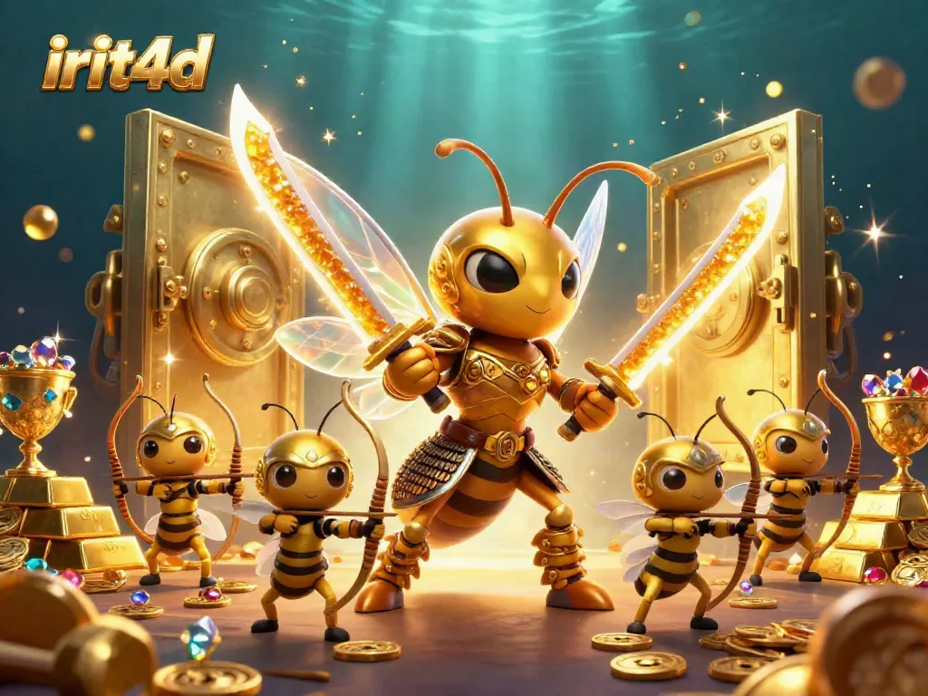 Experience exciting gameplay with irit4d as a giant golden hornet leads bee archers through treasure-filled adventures.