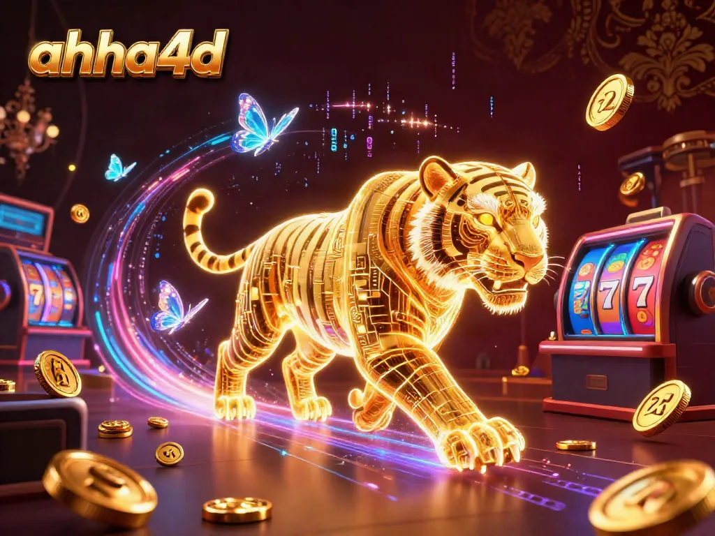Experience the thrill of ahha4d with a golden tiger leading the digital casino adventure.