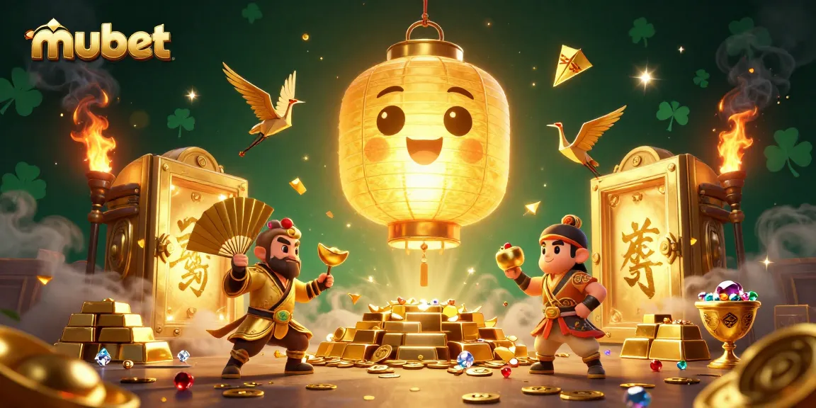 Experience exciting betting adventures with mubet surrounded by golden treasures and casino elements.