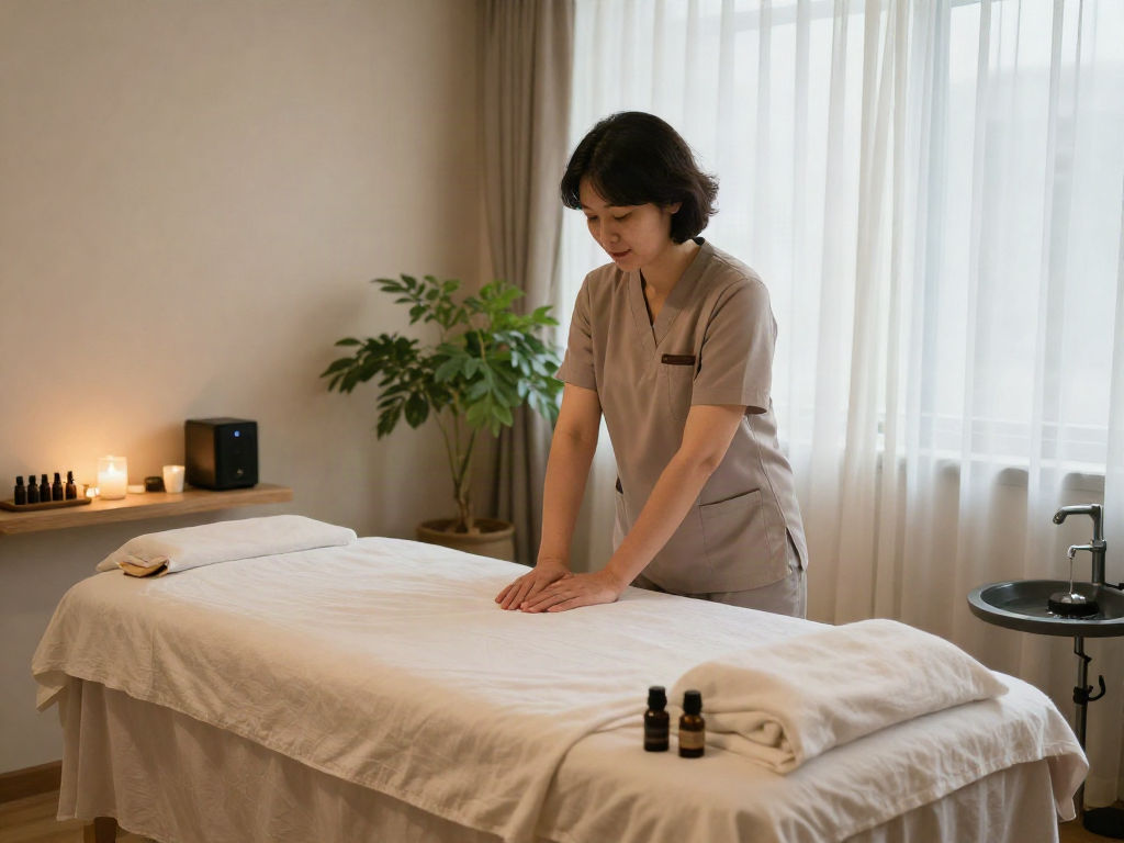 Experience relaxation and serenity with 동작구출장안마 in a tranquil massage studio.