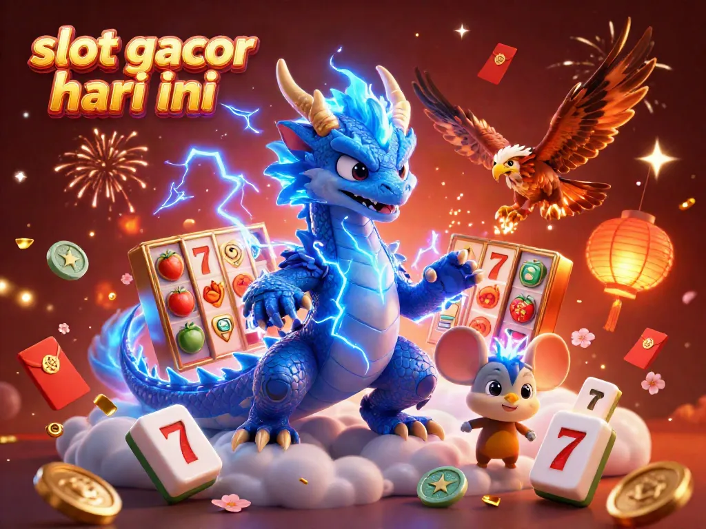 Experience the excitement of slot gacor hari ini with vibrant characters and game elements in a rich 3D illustration.
