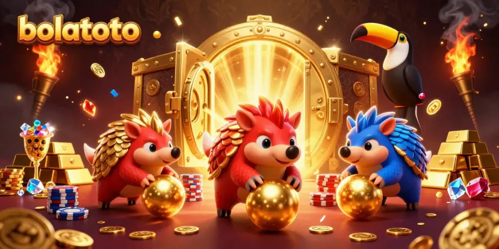 Engage in bolatoto action with rival pangolins amid golden treasures and poker chips.