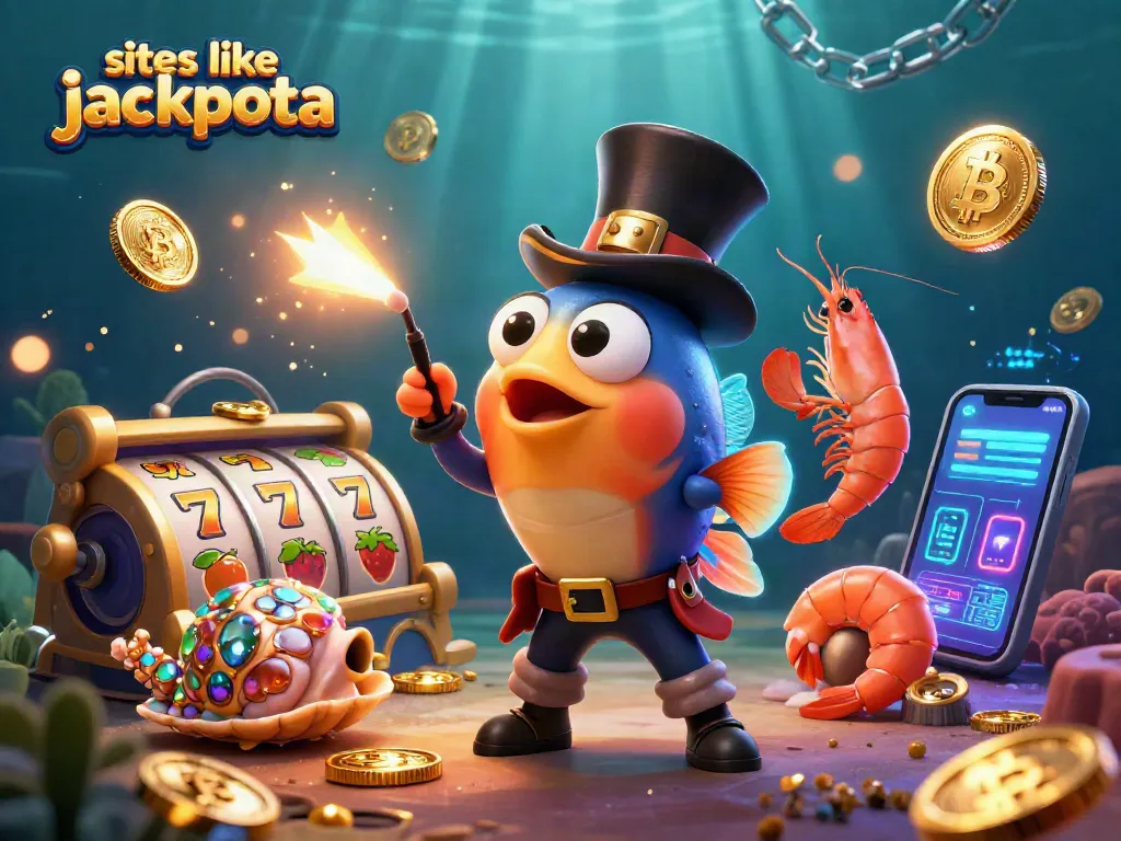 Engage with exciting games like Jackpota, featuring a bright scene of 3D characters and vibrant casino elements.