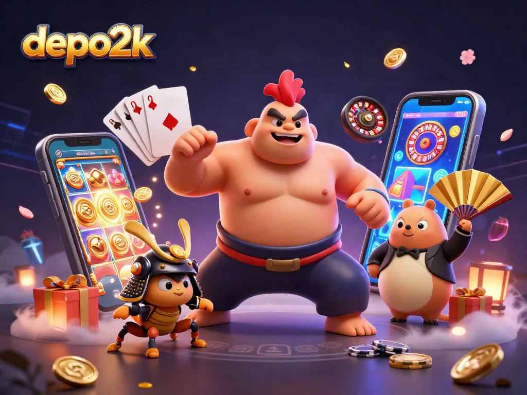 Engage with depo2k as a powerful sumo rooster and fierce cricket at an exciting casino.