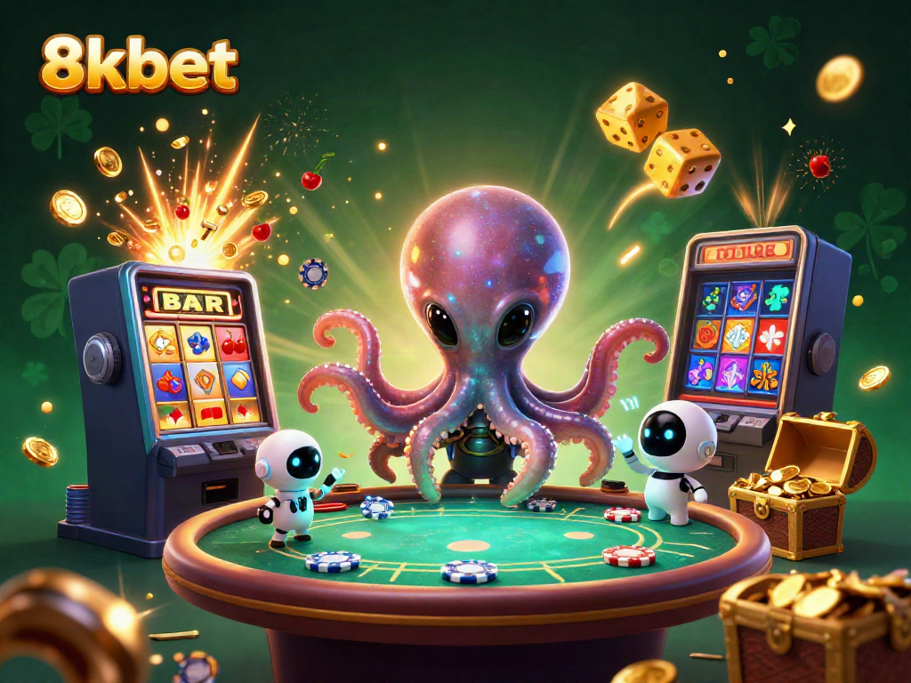 Experience dynamic gaming action with the 8xbet alien octopus amidst vibrant jackpots and casino thrills.